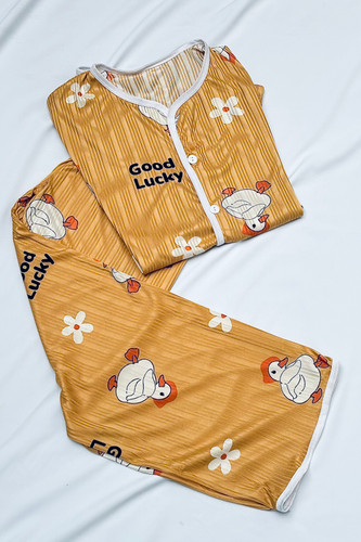 ست لباس خواب راحت سه تیکه وارداتی زنانه