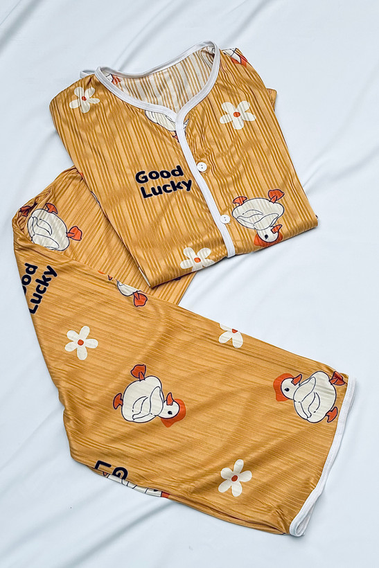 ست لباس خواب راحت سه تیکه وارداتی زنانه