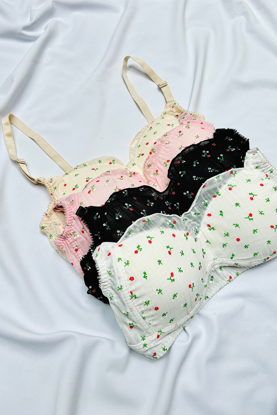 سوتین گلدار کاپدار وارداتی دخترانه