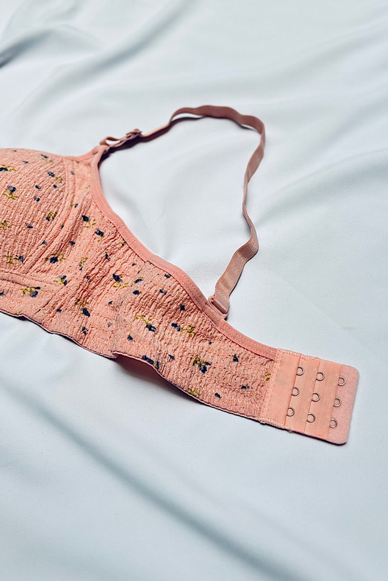 سوتین نخی اسفنجی گلدار دخترانه