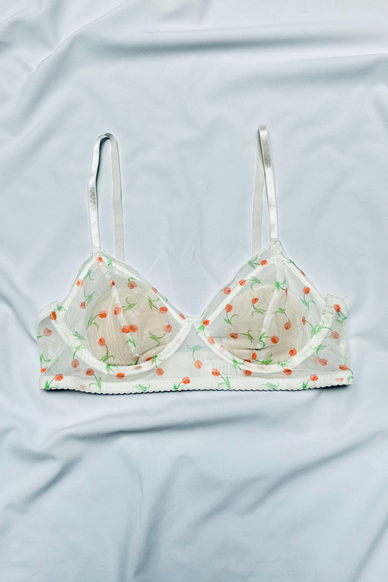 سوتین توری گل دار بدون فنر و جک