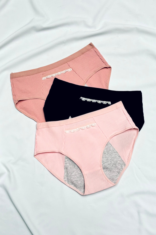 شورت پریودی جیبدار وارداتی نخی