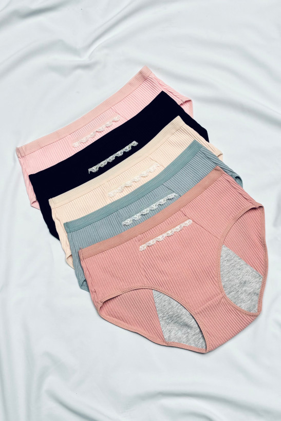 شورت جیبدار پریودی نخی و ضد حساسیت