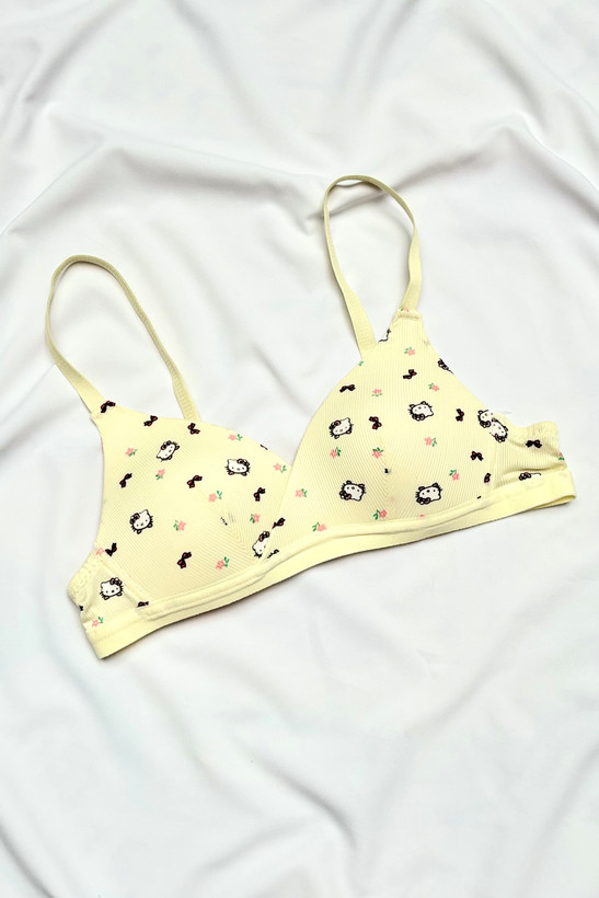 سوتین نرم راحت دخترانه وارداتی طرح کیتی