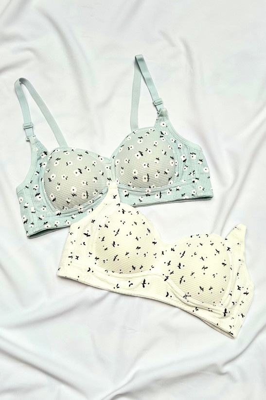 سوتین بدون جک گل دار دخترانه