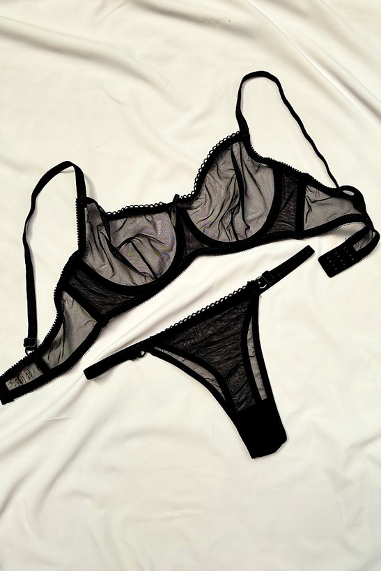 ست وارداتی ترک سوتین شورت توری