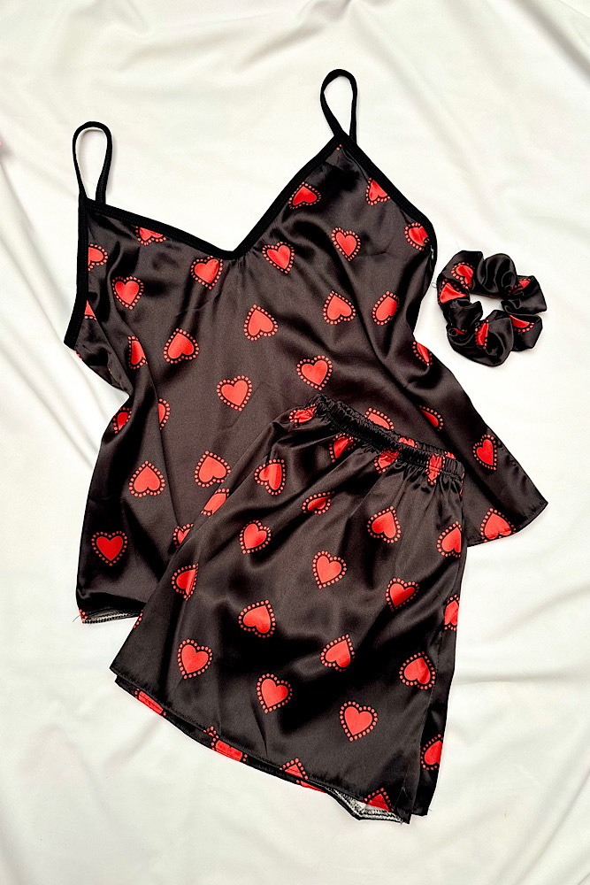 ست سه تیکه لباس خواب ساتن