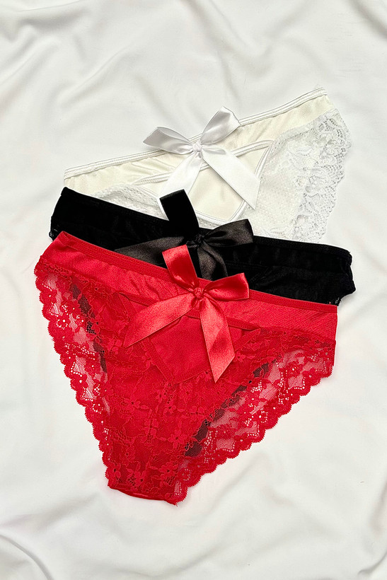 شورت فانتزی توری پاپیونی زنانه