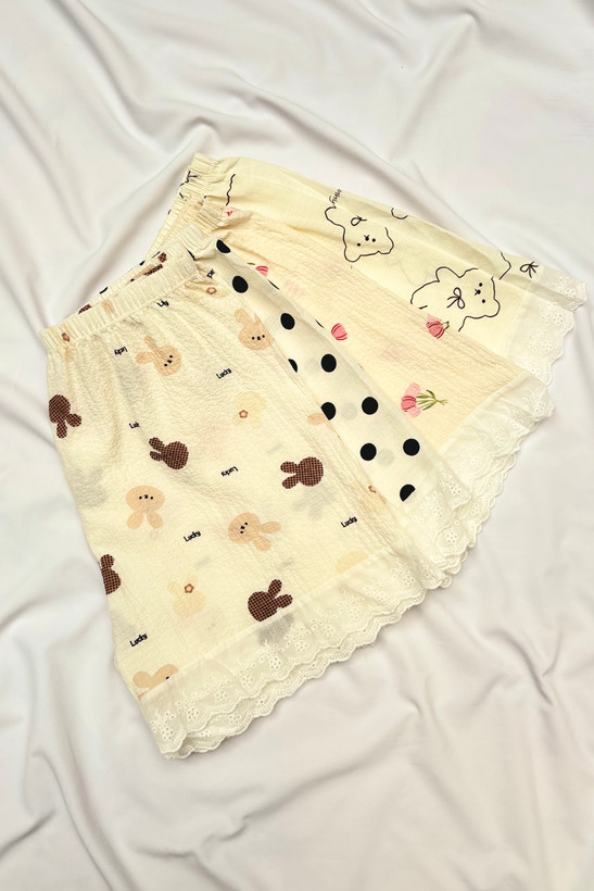 شورتک راحتی دخترانه عروسکی