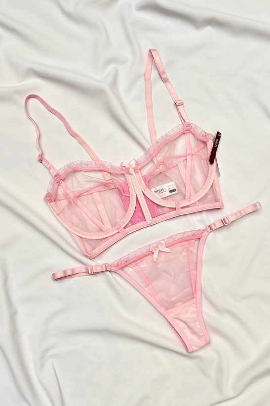 شورت و سوتین ست توری برند وایت لیدی