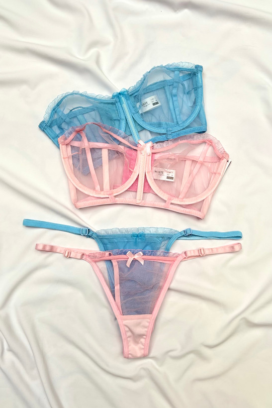 ست توری سوتین شورت فنردار