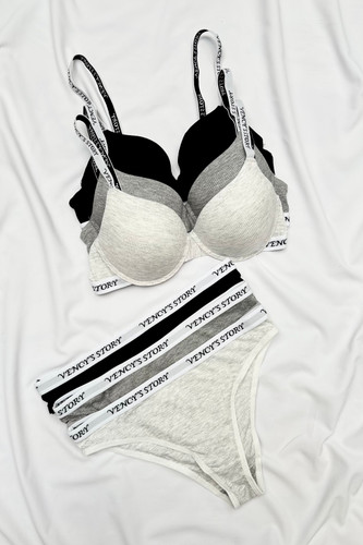 ست شرت و سوتین بدون جک نخی