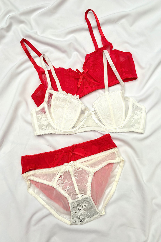 ست سوتین شورت گیپور زنانه وارداتی