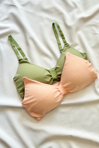 سوتین دخترانه پاپیونی کاپ A کد 8828